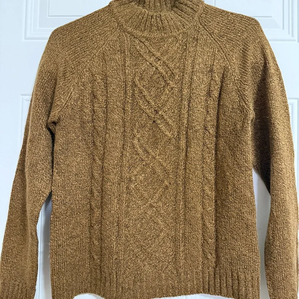 Debbie Morgan Pullover Sweater Brown SZ Small Chic Fall Forrest Cinammon Bohemia